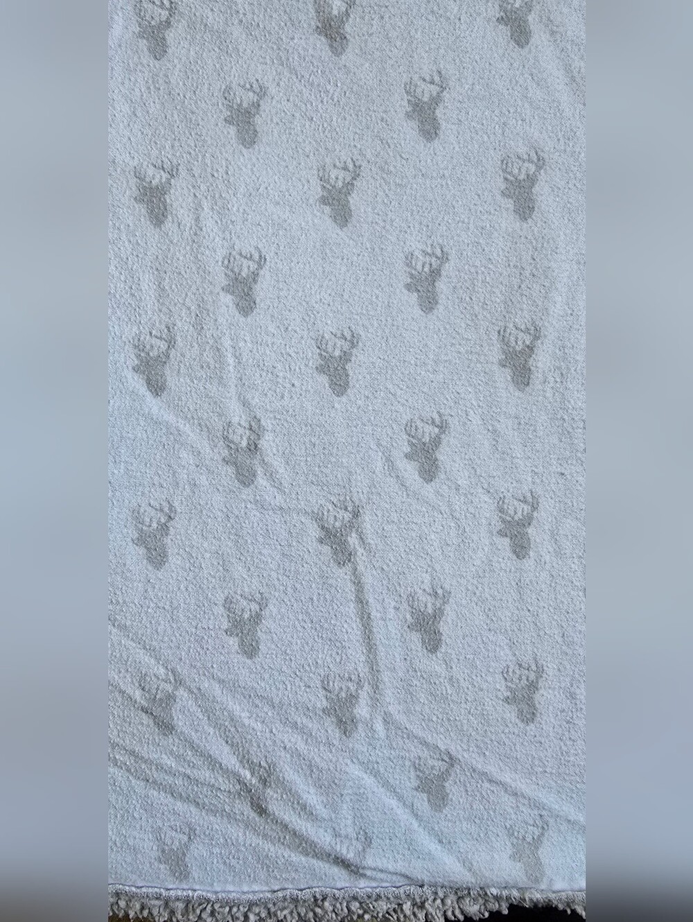 Trend Lab Stag Gray White Baby Blanket